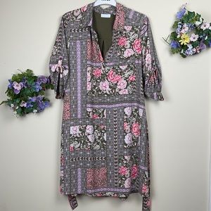 Ny & Co. floral print Midi Dress Size M